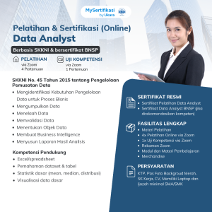 Pelatihan & Sertifikasi Data Analyst