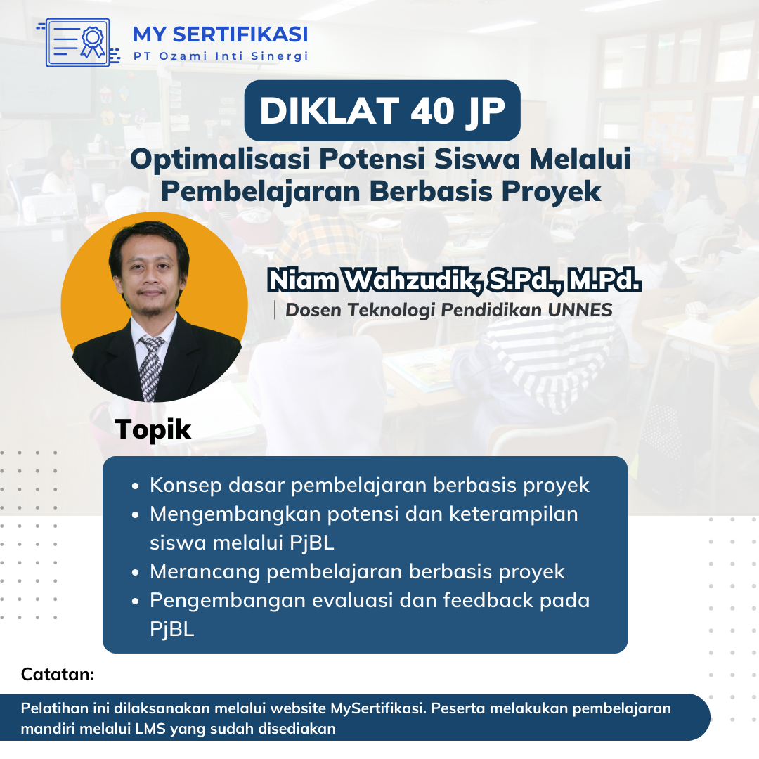 Diklat Optimalisasi Potensi Siswa : Melalui Pembelajaran Proyek