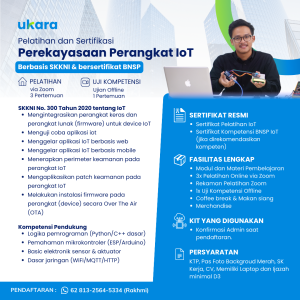Pelatihan dan Sertifikasi BNSP bidang IoT