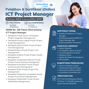 Pelatihan & Sertifikasi ICT Project Manager