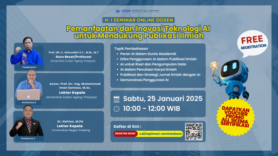 H-1 Bergabung Seminar Online Dosen Pengembangan Profesional!