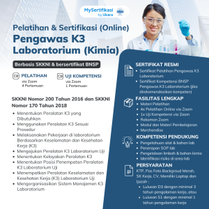 Pelatihan & Sertifikasi K3 Laboratorium