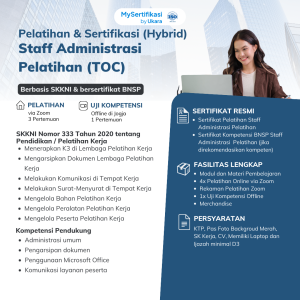 Pelatihan & Sertifikasi BNSP Staff Administrasi Pelatihan (TOC)