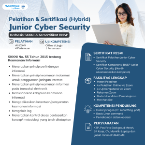 Pelatihan & Sertifikasi Junior Cyber Security
