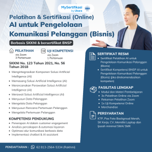 Pelatihan & Sertifikasi BNSP AI untuk Pengelolaan Komunikasi Pelanggan (Bisnis)