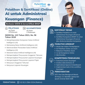 Pelatihan & Sertifikasi BNSP AI untuk Administrasi Keuangan (Finance)