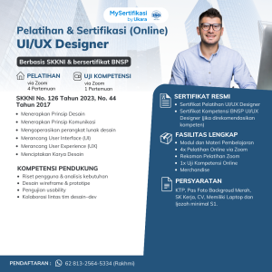 Pelatihan & Sertifikasi BNSP UI_UX Designer