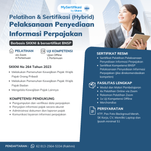 Pelatihan & Sertifikasi BNSP Pelaksanaan Penyediaan Informasi Perpajakan